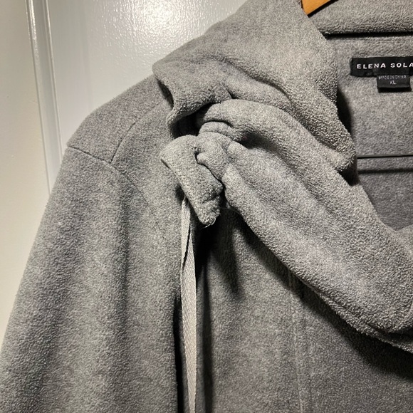 Elena Solano Gray Fleece Women’s Jacket Button Front - Picture 5 of 6